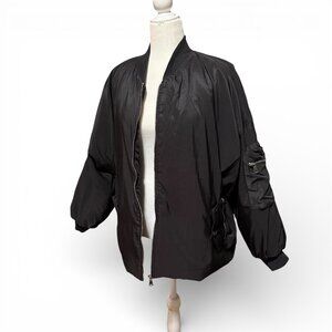 PLT NWT Oversized Bomber Jacket Black Size S & XL Available